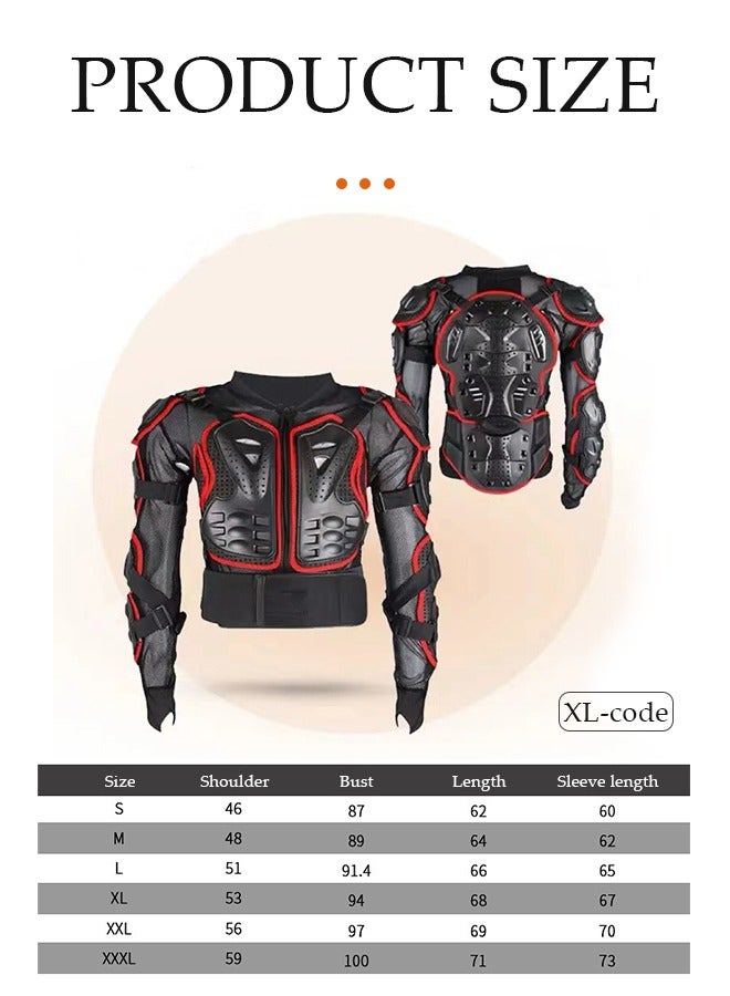 DUNISO Motorcycle armored protective suit, offroad racing protective equipment, with chest, back, and elbow protection pads, adjustable and detachable, suitable for off road， skateboards, and motorcycles（XL) - Image 2
