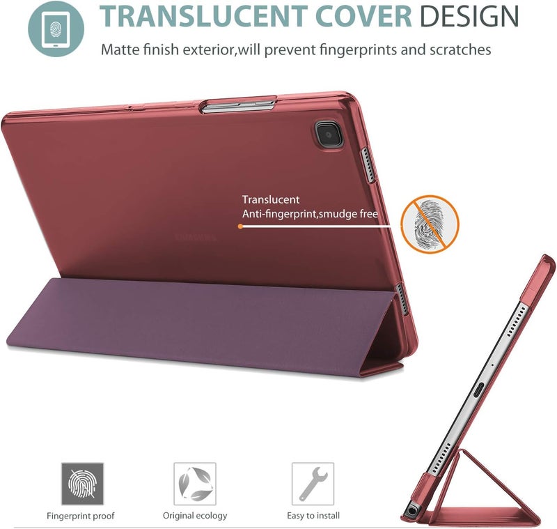 Procases Galaxy Tab A7 Case 10.4 Inch (Sm-T503/T500/T505/T507), Protective Stand Case Hard Shell Cover For 10.4 Inch Samsung Tab A7 Tablet 2022 2020 -Wine - Image 3