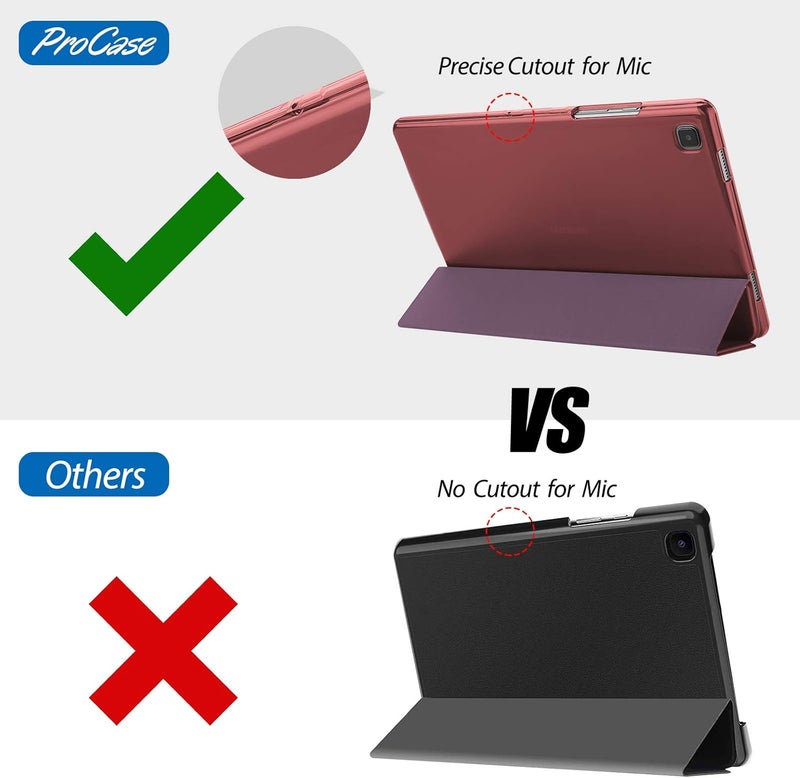 Procases Galaxy Tab A7 Case 10.4 Inch (Sm-T503/T500/T505/T507), Protective Stand Case Hard Shell Cover For 10.4 Inch Samsung Tab A7 Tablet 2022 2020 -Wine - Image 2