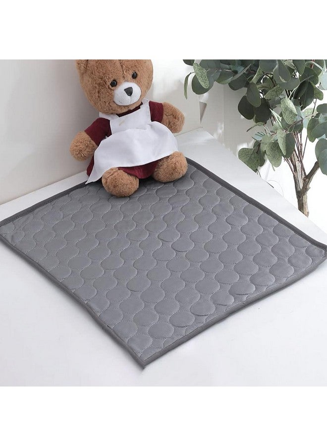 Homestic Rectangular Dog & Cat Bed|Premium Cool Ice Silk With Polyester With Bottom Mesh|Multi-Utility Self-Cooling Pad For Dog & Cat|Light-Weight & Durable Dog Bed|Zqcj001G-Xs|Grey - Image 1