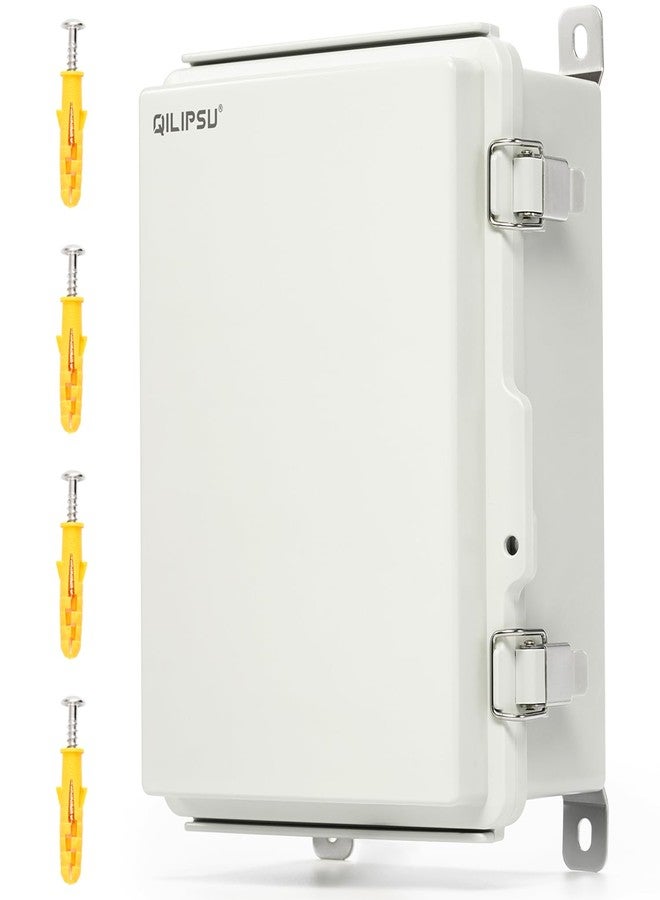QILIPSU UL94-V0 Outdoor WiFi Enclosure Waterproof Router Junction Box, 11.4"x7.5"x5.5" Pro IP67 Electrical Network Enclosure, Clear Hinged Door Weatherproof for Solar Projects - Image 1