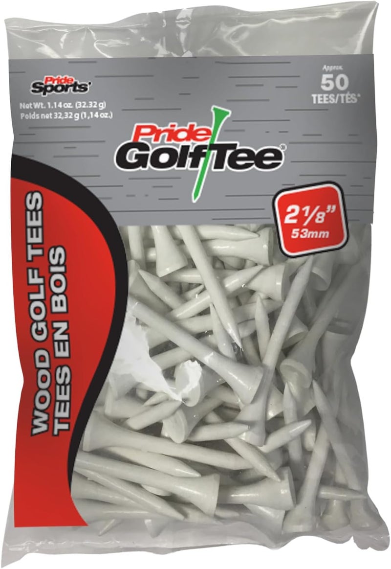 PRIDE GOLF TEE , 2-1/8 inch Deluxe Tee, 50 Count Bag - Image 1