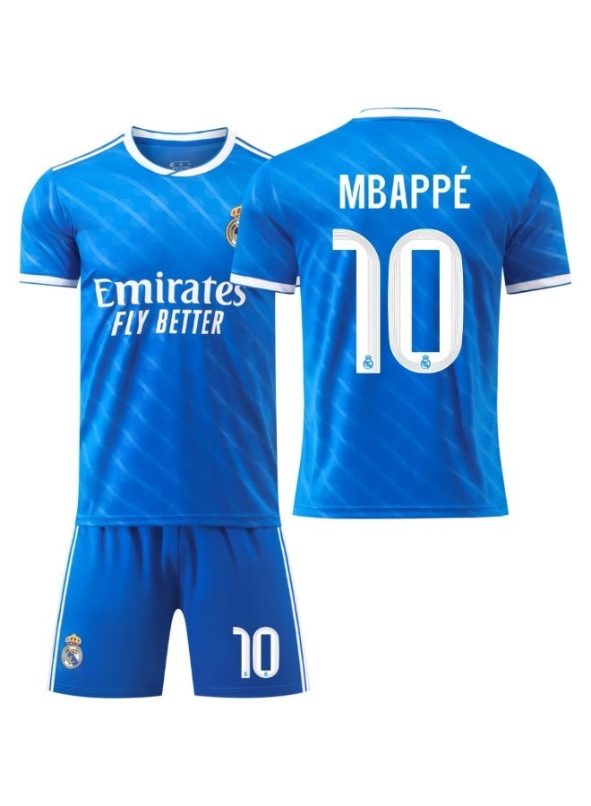 ريال مدريد 2025-2026 Real Madrid #10 MBAPPE football jersey shorts suit children's size and adult size, A gift for fans and friends - Image 1