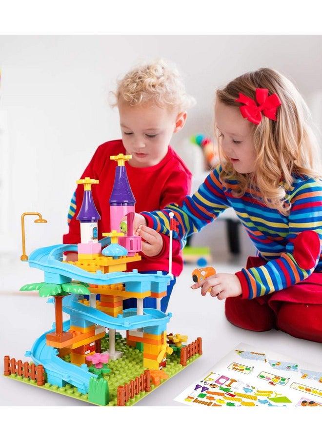 EP EXERCISE N PLAY Marble Run Toy Building Sets, 86Pcs Castle Building Blocks for Age 3+, Marbles Track Building Toys, Large Building Bricks Race Track STEM Educational Toys for Toddler Boy Girl Birthday Toys Gifts  - Image 2