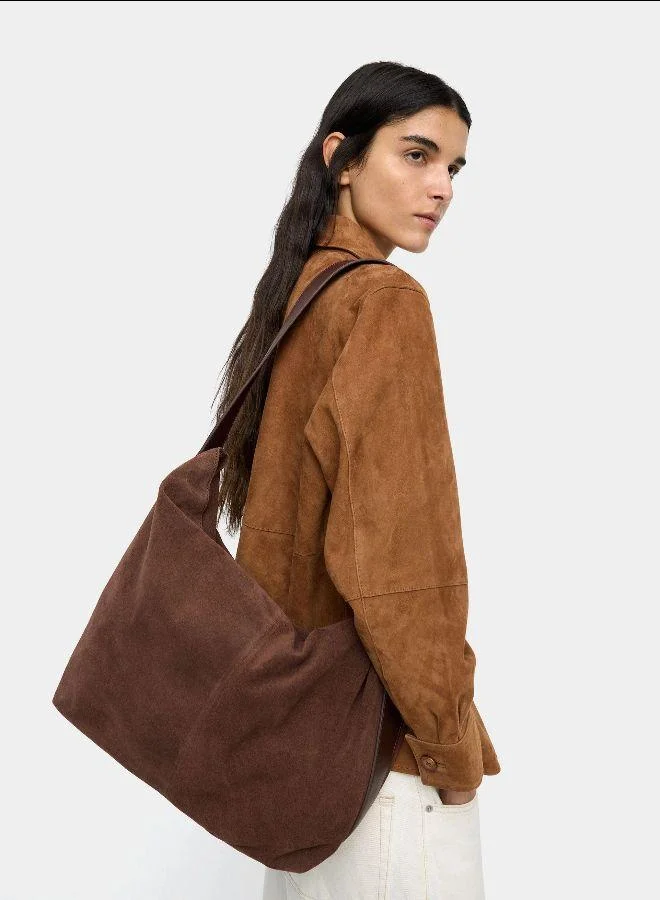 بارفوا حقيبة كتف جلدية من الجلد المدبوغ