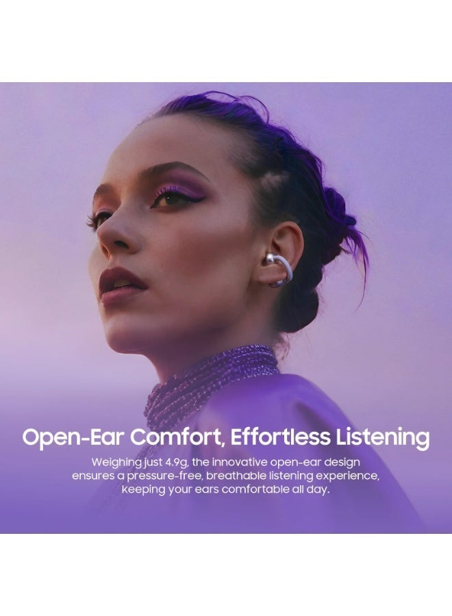 توزو سماعات OpenOrb اللاسلكية المفتوحة، بلوتوث 5.3، تصميم مستقبلي، خفيفة ومريحة جداً، بطارية طويلة العمر، متوافقة مع iOS وAndroid، مثالية للرياضة والتنقل والاستخدام اليومي، هدية رائعة للعائلة، اللون بنفسجي - Image 2