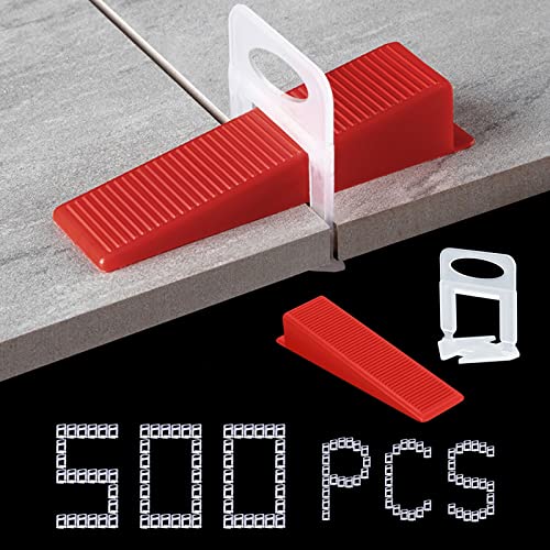 AxPower Tile Leveling System 400-Piece Tile Leveling Spacer Clips and 100-Piece Reusable Wedges Tile Leveler Tool Set for Ceramic Tile and Stone Installation (1/16 Inch) - Image 1