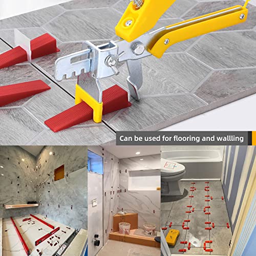 AxPower Tile Leveling System 400-Piece Tile Leveling Spacer Clips and 100-Piece Reusable Wedges Tile Leveler Tool Set for Ceramic Tile and Stone Installation (1/16 Inch) - Image 4
