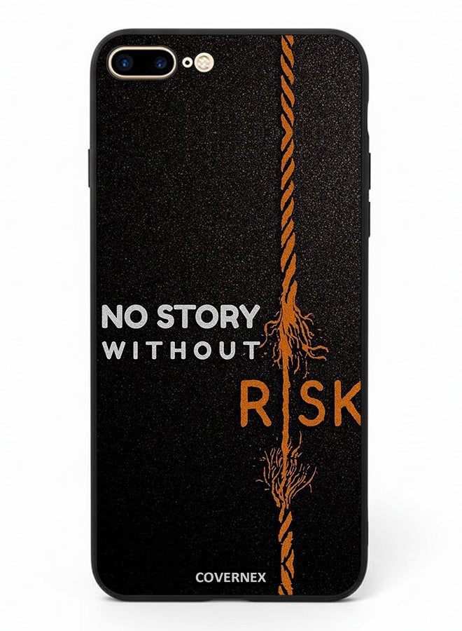 Covernex Apple iPhone 7 Plus Protective Case Cover Printed Featuring No Story Without Risk Fraying Rope - Image 2
