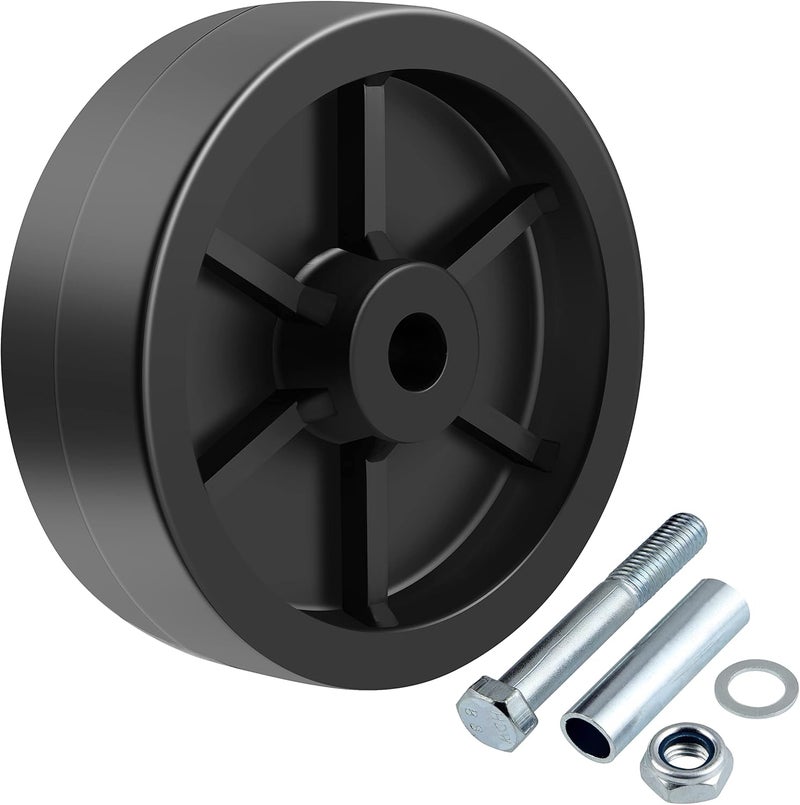 Skelang Boat Trailer Jack Caster 6", Trailer Tongue Wheel 1/2" Axle Diameter, Freight Dolly Wheel Replacement, 1200Lbs Load Capacity - Image 1