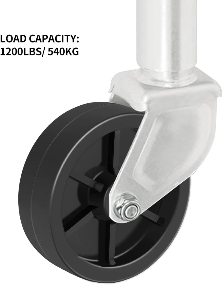 Skelang Boat Trailer Jack Caster 6", Trailer Tongue Wheel 1/2" Axle Diameter, Freight Dolly Wheel Replacement, 1200Lbs Load Capacity - Image 4