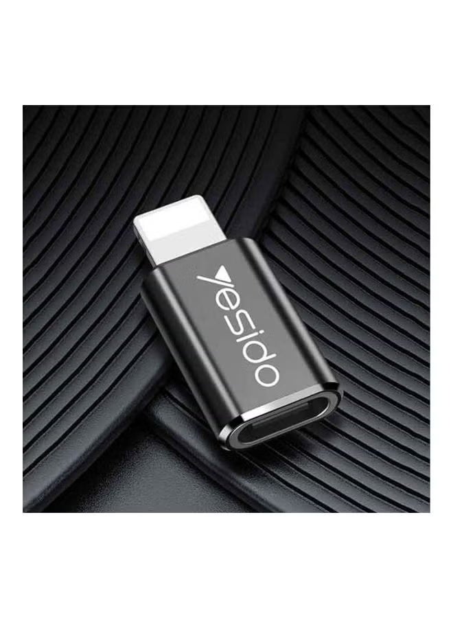 يسيدو محول موصل من Type-C إلى Lightning للشحن ونقل البيانات بسرعة فائقة أسود - Image 2