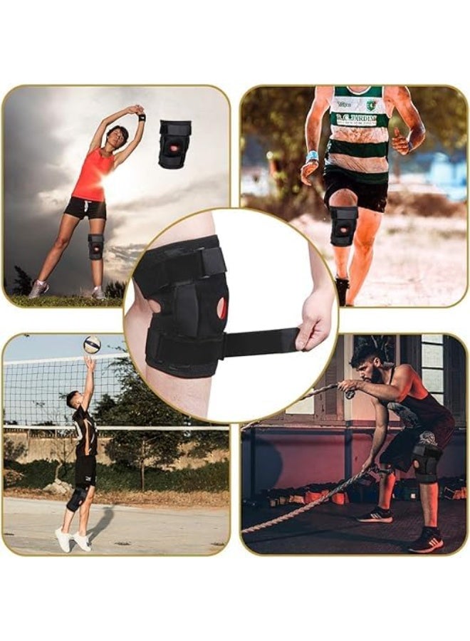 Hinged Knee Brace - Adjustable Compression Support for ACL, Meniscus, and Arthritis - Strong Stabilizer for Running, Sports, and Joint Pain Relief - Image 3