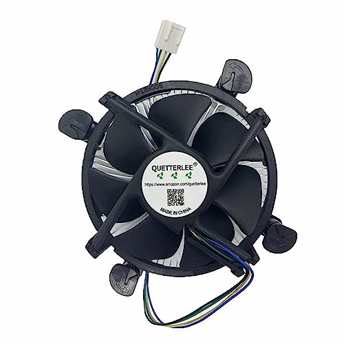 QUETTERLEE New heatsink CPU Cooling Fan for Intel i3/i5/i7 lga 115x 1150 1151 1155 1156 X3430 X3440 X3450 X3460 X3470 X3480 Series E97379-003 D34223 D75716 D95263 E18764 E33681 E97375 E97378–001 4-PIN 3.5-Inch - Image 1