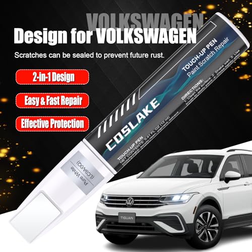 COSLAKE Car Touch Up Paint(Deep Black Pearl(LC9X/2T)) for Volkswagen, Car Paint Scratch Repair Kit, Quick & Easy Solution to Repair, 2 in 1 Scratch Remover Pen with 2PCS Disposable Micro Applicators - Image 2