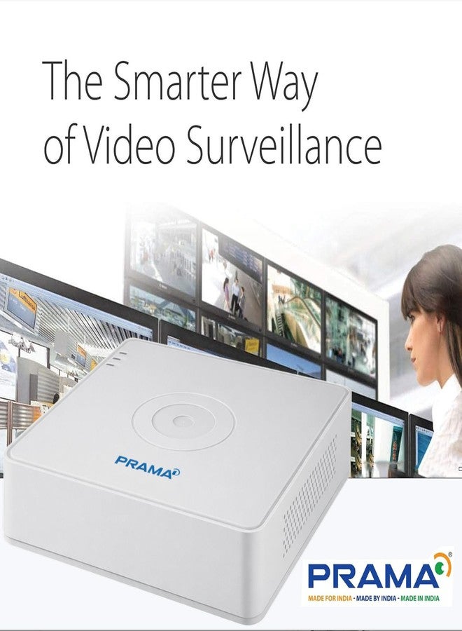 PRAMA PT-DR1A04Q-K1 4 قنوات عادية 2MP/4MP Lite DVR، ضغط فيديو H.265 Pro+/H.264+، أقصى مدى 800 متر لإشارة 1080p و1200 متر لإشارة 720p HDTVI، سعة تصل إلى 6 تيرابايت لكل قرص صلب. - Image 3
