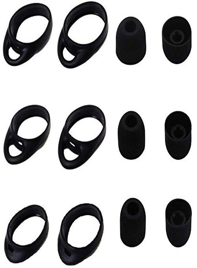 الإكس سي دي طقم أطراف أذن وخطافات أذن من ALXCD متوافق مع سماعات Gear iconx SM-R140، متوفر بثلاثة أحجام (صغير/متوسط/كبير). أطراف وخطافات أذن من السيليكون، متوافق مع SM-R140، أسود، صغير/متوسط/كبير - Image 1