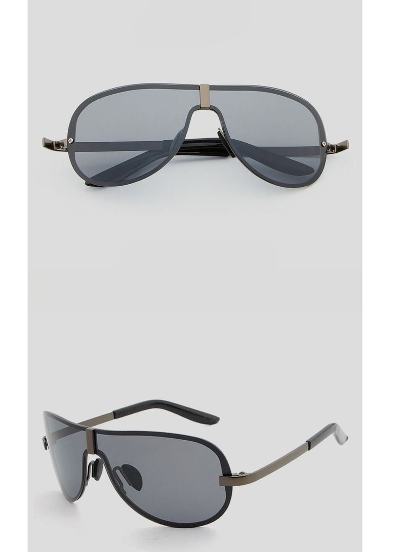 HDCRAFTER New Men's Frameless Fashion Polarized Sunglasses UV400 - Image 2