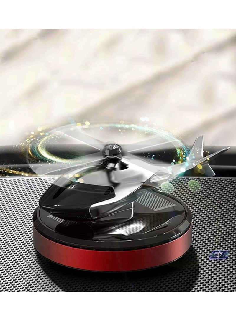 ELTRAZONE Helicopter Car Air Freshener, Rotating Solar Car Perfume – Osmanthus & Vanilla Scent, Airplane Design – Unique Auto Air Freshener for Car, Home, and Office – Eco-Friendly & Stylish Aromatherapy - Image 1