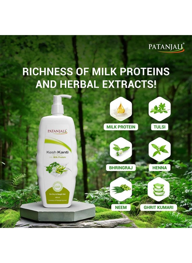 Patanjali Kesh Kanti Milk Protien Shampoo 450ml, Herbal Hair Cleanser for Dandruff Control (Pack of 2) - Image 4