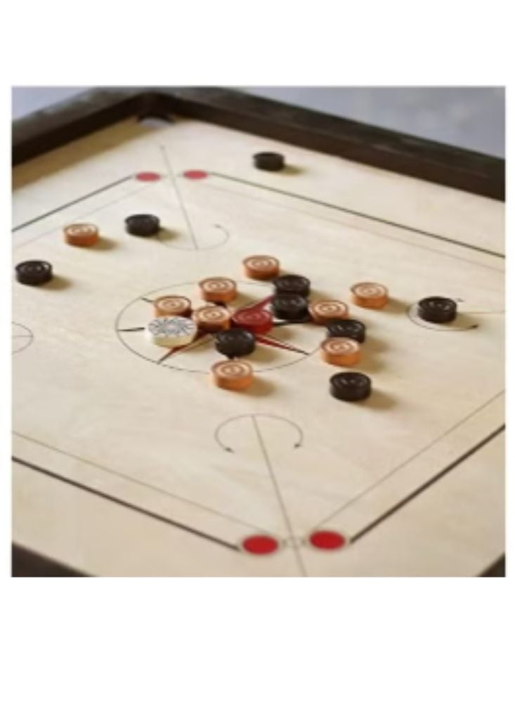 Premium Carrom Board Game with Coins and Striker, Available in Multiple Sizes, High-Quality Wooden Indian Craftsmanship Small Size - Image 2