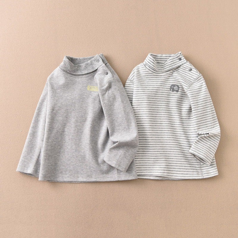 Distribution Generation Children'S Turtleneck Shirt Joker Base T-Shirt Export Japanese Sanding Velvet Pattern Boys And Girls - Image 4