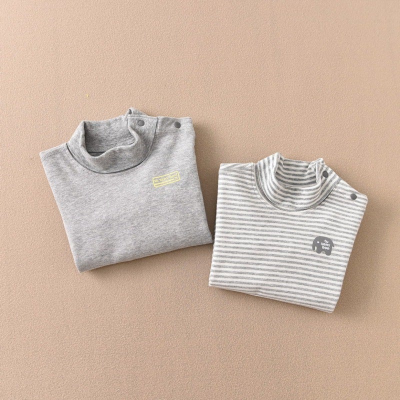 Distribution Generation Children'S Turtleneck Shirt Joker Base T-Shirt Export Japanese Sanding Velvet Pattern Boys And Girls - Image 5