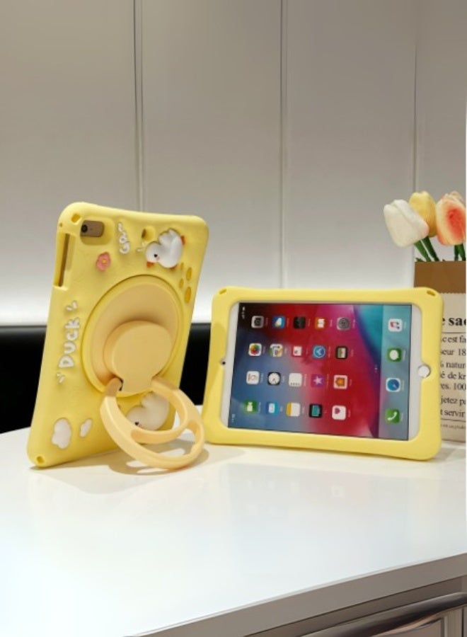 Samsung Tab A9 8.7 Inch Kids Tablet Case-Duck Style,  Galaxy Tab A9 Children'S Cover Bpa-Free Eva Foam With  Free School Bag Strap + Anti-Glare Screen Protector + Kids Stylus-Forest-3-In-1 Multi Grip (Handle/Stand/Pen Tray) & Anti-Drop And Sandstorm Proof - Yellow - Image 2