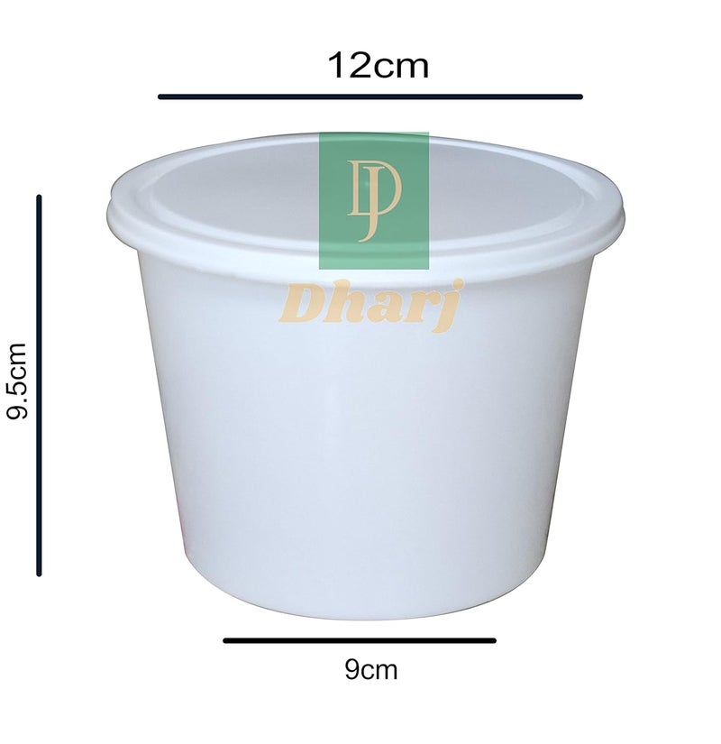 Dharj with DJ Round Plastic Containers with lid for Food Storage 750ml Pack of 20 Microwave SafeKitchen StorageReusable Plastic containers for Food deliveryFridge Storage - Image 4
