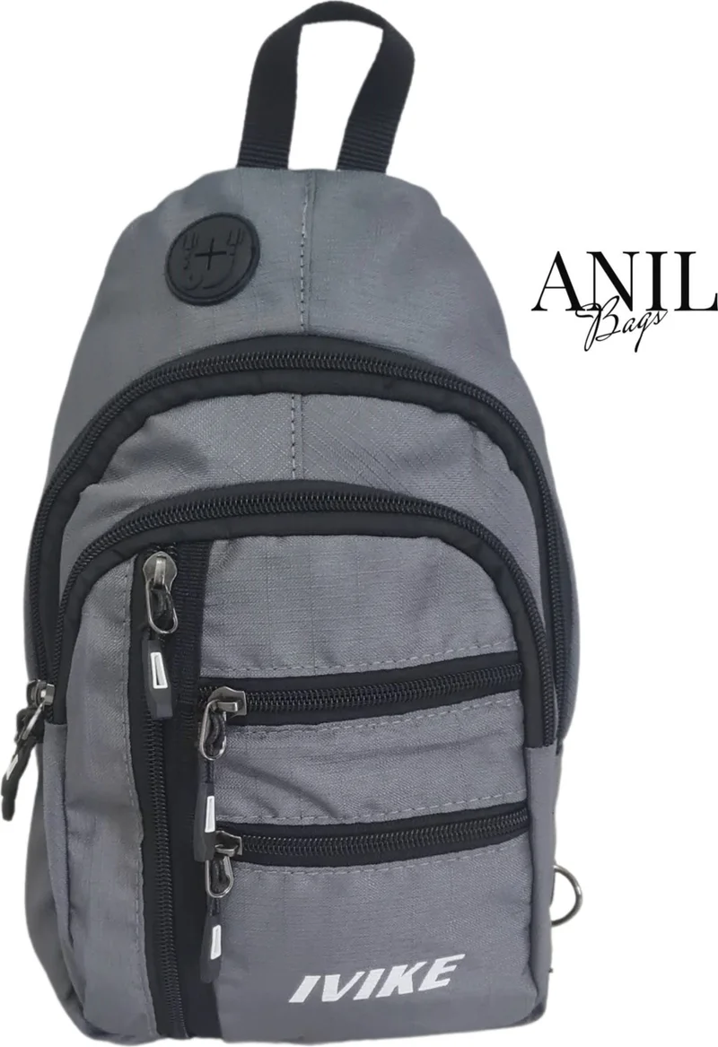 Anıl Bags Linen Fabric Multifunctional Cross Chest, Shoulder and Waist Bag with Ears and USB Output, Strap