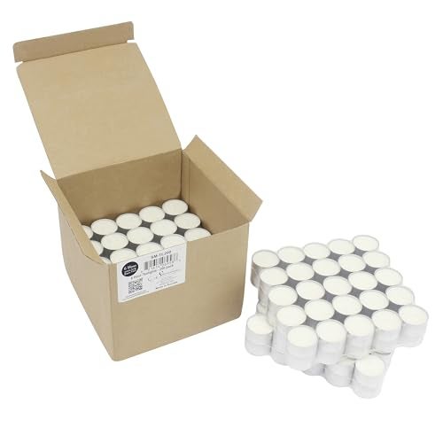 Stonebriar Unscented Long Burning White Tealight Candles, Bulk Pack, 6-7 Hour Burn Time, Smokeless Tealights for Parties, Weddings, Home, 200 Count - Image 5