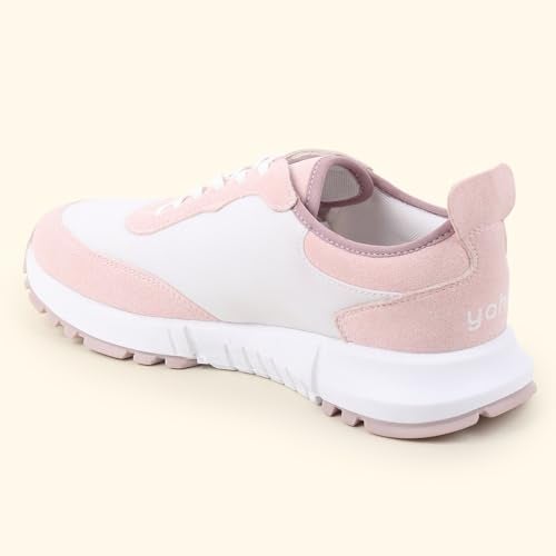 YOHO Low Top Sneakers 2 for Women | Effortless Elegance | Flexible Fit | Cushioned Comfort | Breathable Build | Confident Grip | Baby Pink - UK 3 - Image 4