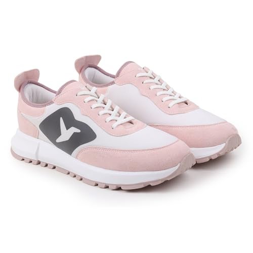 YOHO Low Top Sneakers 2 for Women | Effortless Elegance | Flexible Fit | Cushioned Comfort | Breathable Build | Confident Grip | Baby Pink - UK 3 - Image 1