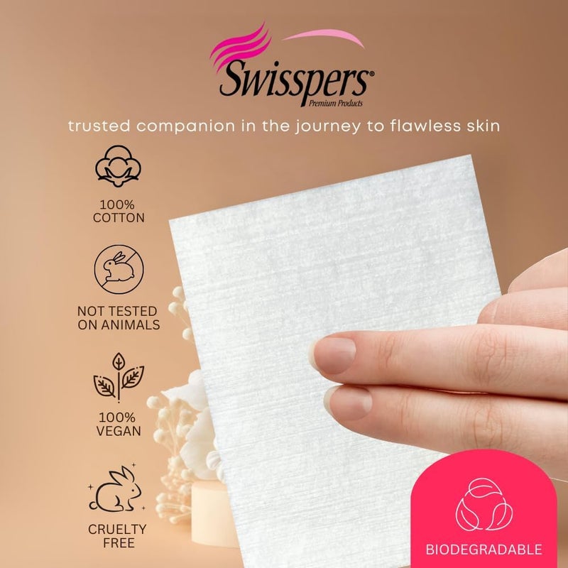 Swisspers Premium Cotton Facial Cleansing Pads - Ultra Soft 50 Count (Pack of 6) - Image 3