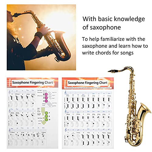Aoutecen Saxophone Fingering Chart & Chords Poster - Beginner's Guide & Practice Accessories - Image 3