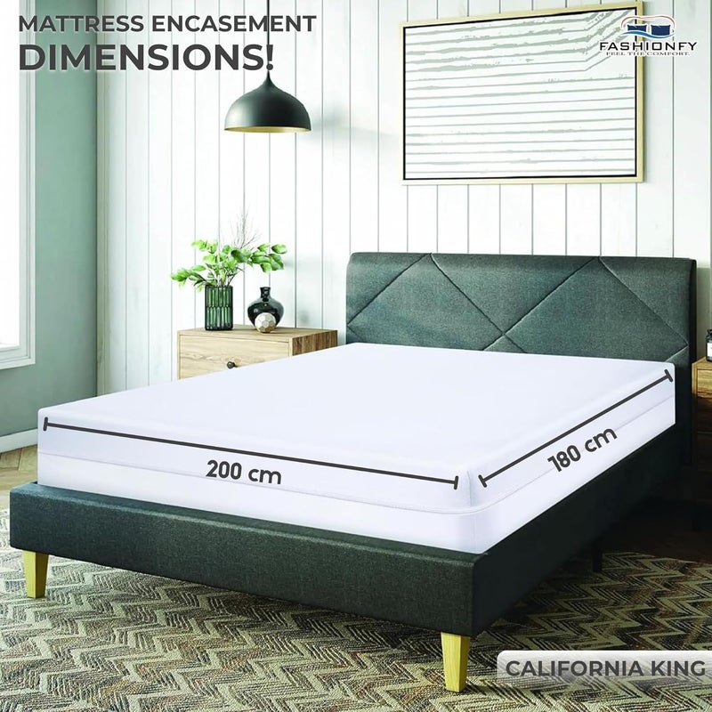FASHIONFY Premium Waterproof Mattress Encasing California King Size with Zipper - Image 2