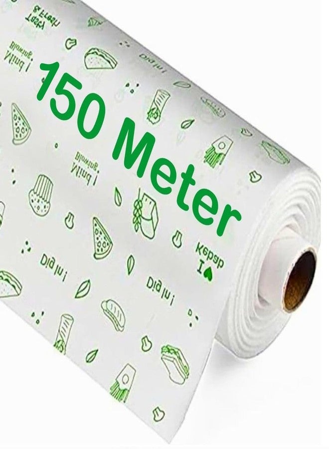 GI STORE Food Wrap- Premium Non-Stick BRILLAR Butter Wrapping Paper | Used for Roti Wrapping | Parchment roll for Kitchen Food Wrap & Oil Absorption (1 kg/150mtr) (1KG-ROLL) - Image 1