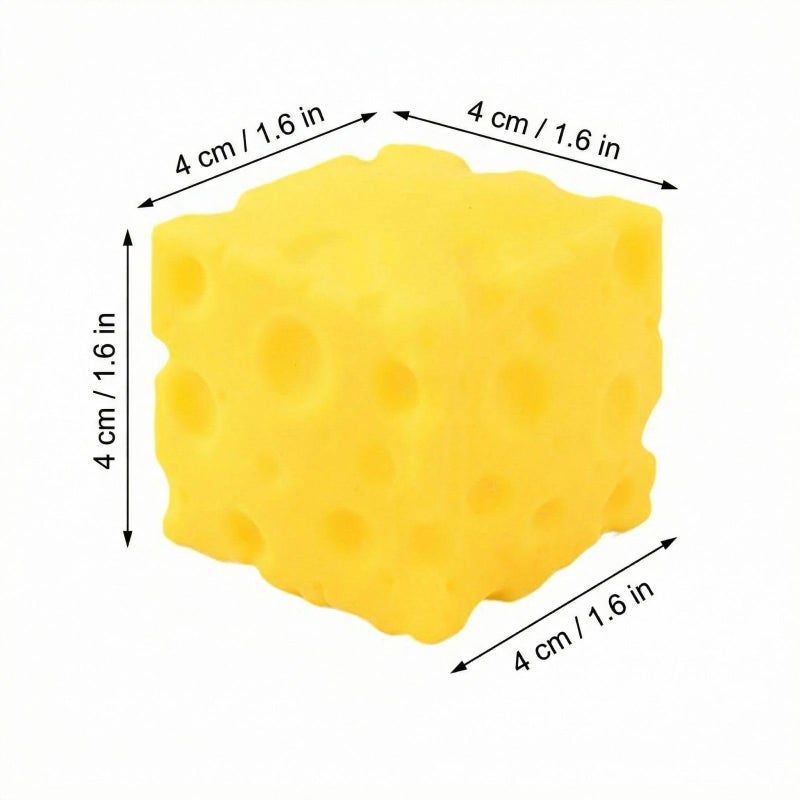 QITAI Yellow Cheese Squishy Stress Relief Toy Soft Simulation Food Squeeze Gift Desk Decor - Image 4