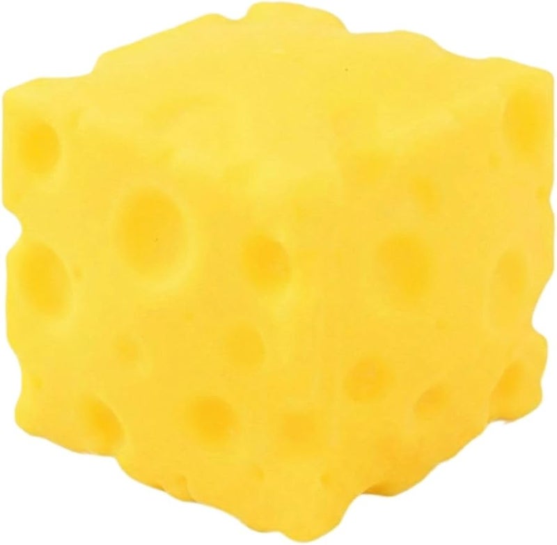 QITAI Yellow Cheese Squishy Stress Relief Toy Soft Simulation Food Squeeze Gift Desk Decor - Image 1