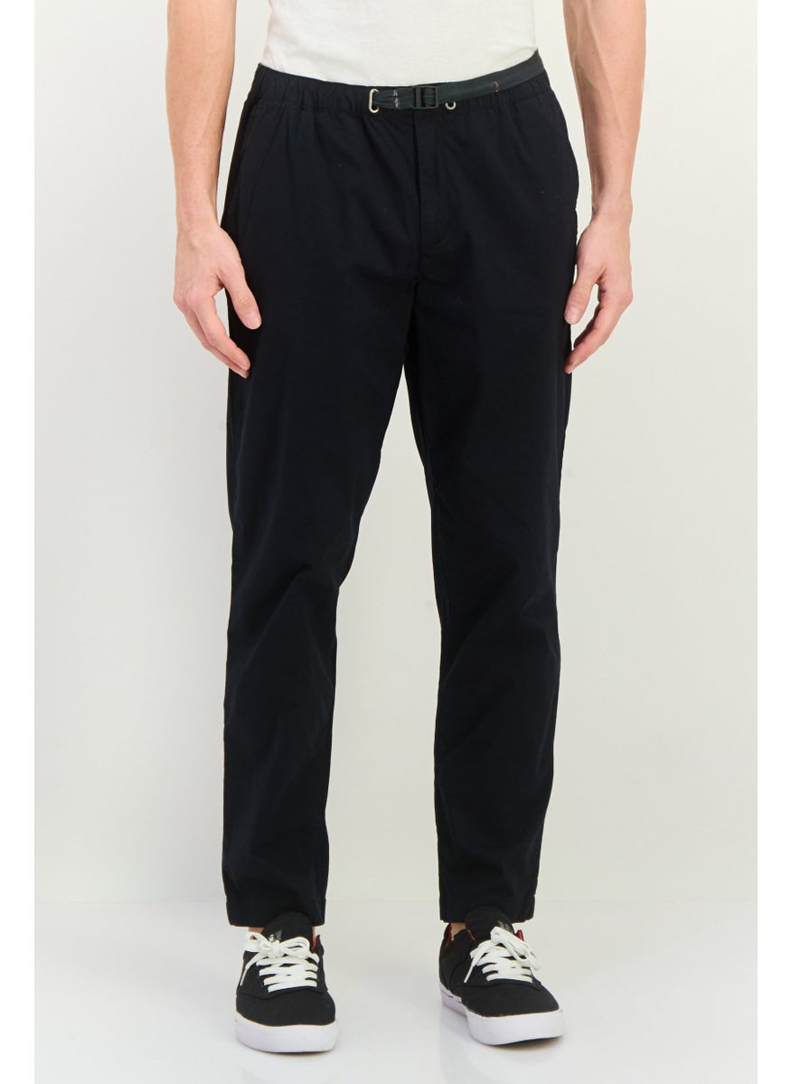 Gazzarrini Men Regular Fit Solid Chino Pants, Navy  - Image 1
