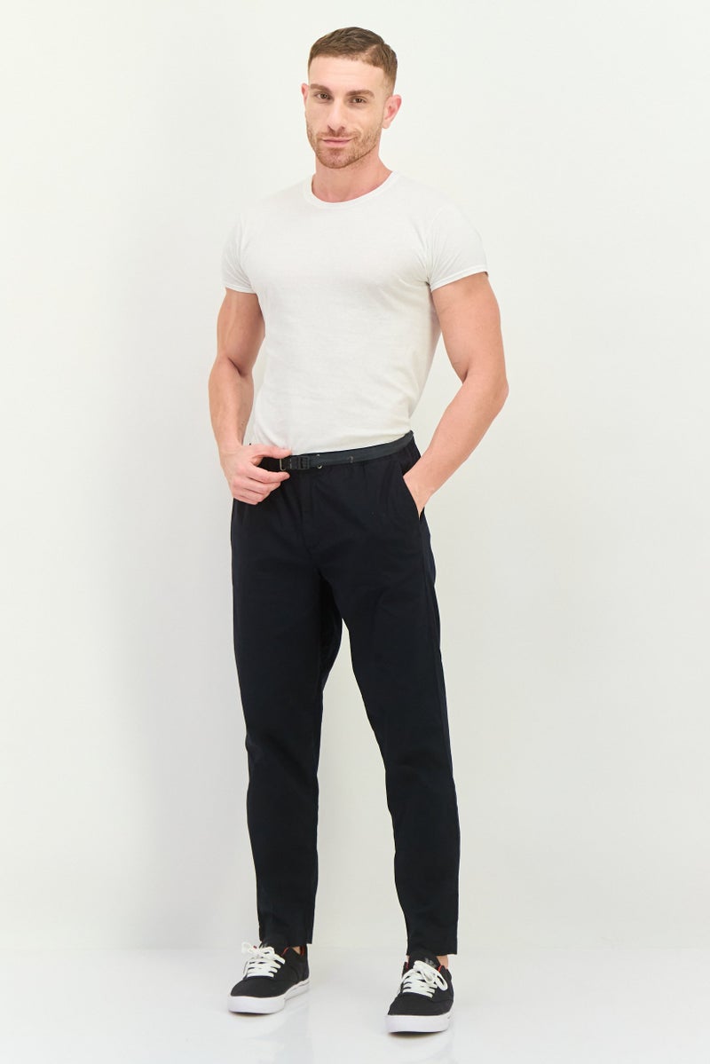 Gazzarrini سروال تشينو عادي للرجال، لون كحلي - Image 4