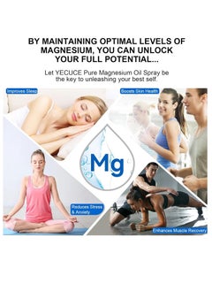 Yecuce 60ml Pure Magnesium Oil Spray Natural Body Oil Spray for Better Sleep Relief and Relaxation Relieve Muscle Tension Organic Magnesium Oil Spray for Feet Magnesium Spray  - Image 5