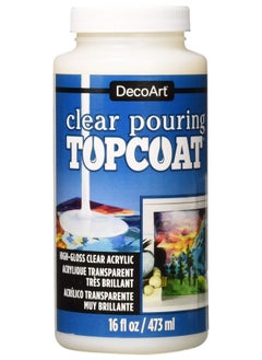 DecoArt Clear Pouring Topcoat Ds134 16 Fl Oz 473 Ml  - Image 1