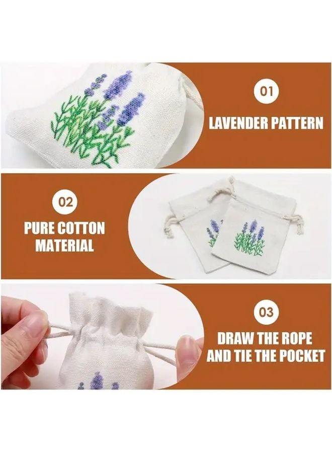 12 Pack Lavender Pattern Scented Pouches Natural Insect Repellent Bags For Wardrobe Car - Image 4