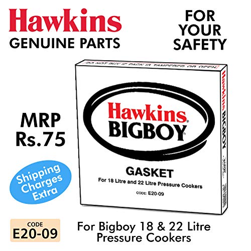 Hawkins E20-09 Rubber Gasket for Big Boy Pressure Cooker, Black, Standard - Image 2