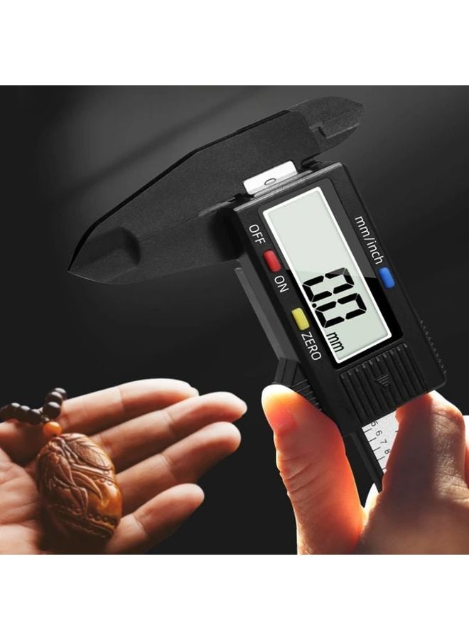 Carbon Fiber Digital Caliper With LCD Black 0 6 Inch 150mm Precision Measuring Tool - Image 2