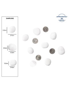 Generic 5LB (2.25KG) Decorative Stones River Pebbles Painting Rocks for Fish Aquariums Plant Gravel, Landscaping Home Decor Natural - Large White  - Image 3