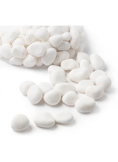 Generic 5LB (2.25KG) Decorative Stones River Pebbles Painting Rocks for Fish Aquariums Plant Gravel, Landscaping Home Decor Natural - Large White  - Image 1
