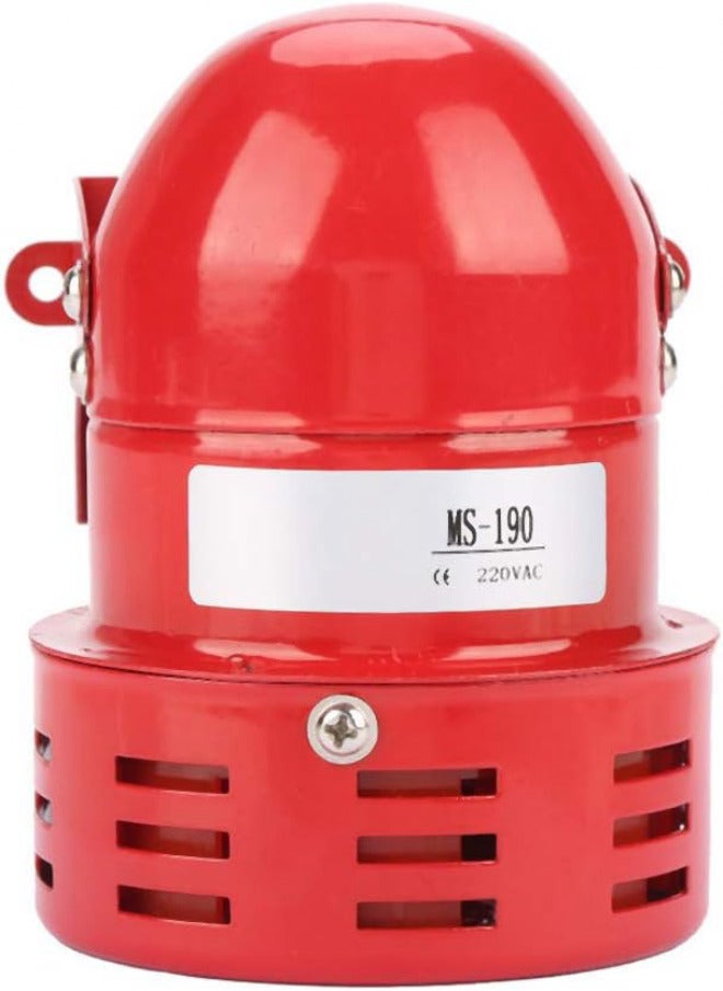 12 x 9 x 9 220 V 120 dB Red Mini Metal Motor Alarm Indus L Sound Electric Protection Against Theft MS-190 240 V Siren Alarm High - Image 5