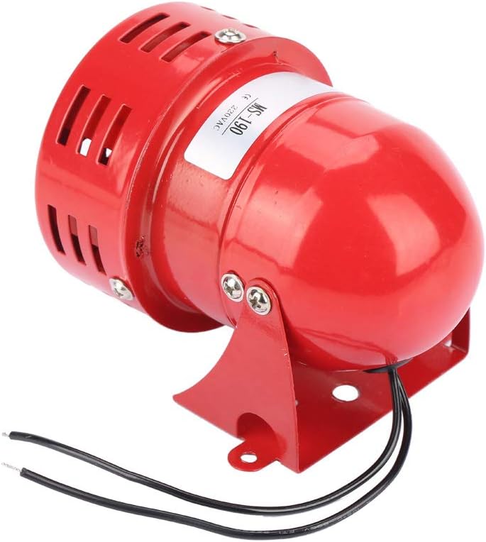12 x 9 x 9 220 V 120 dB Red Mini Metal Motor Alarm Indus L Sound Electric Protection Against Theft MS-190 240 V Siren Alarm High - Image 3
